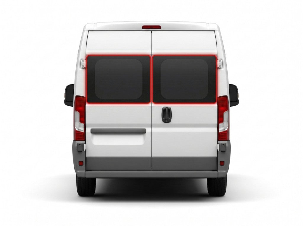 Back Door Privacy Left or Right Glass for Peugeot Boxer (2006>) / Fiat Ducato (2006>) / Citroen Relay (2006>) / Vauxhall Movano (2021>)