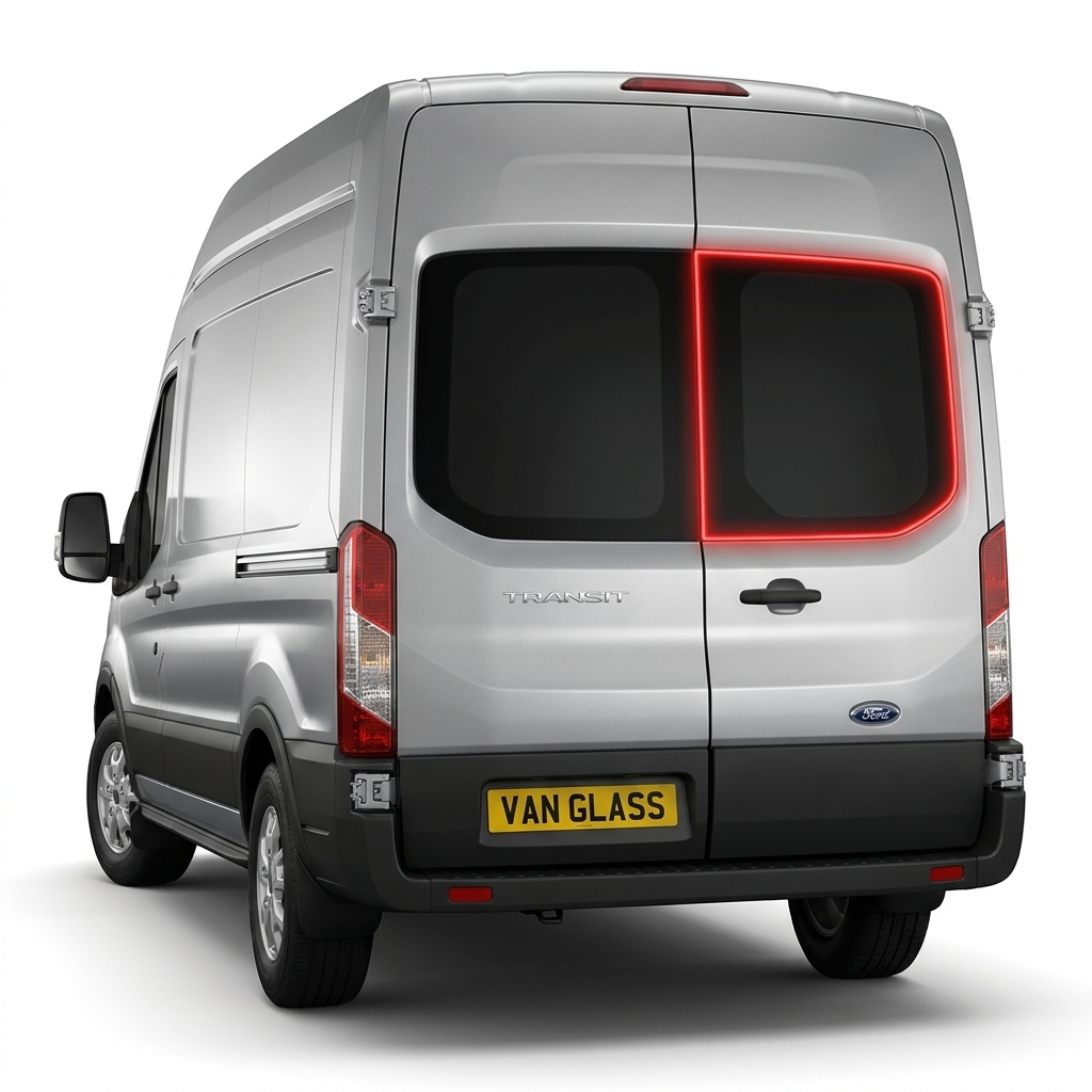 Right Privacy Barn Door Glass for Ford Transit MK8 (2014 onwards)
