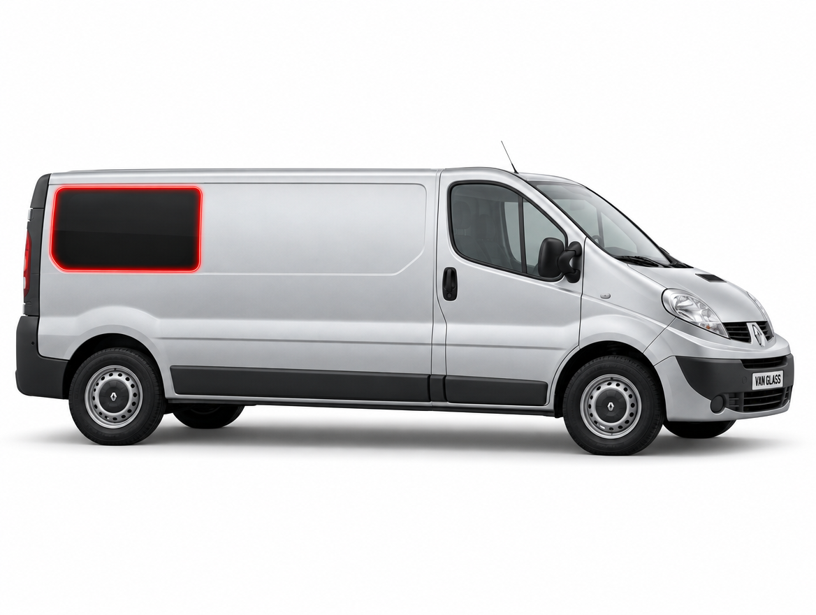 Right Privacy Rear Fixed LWB Glass for Renault Trafic / Vauxhall Vivaro / Nissan Primastar (2001-2013)