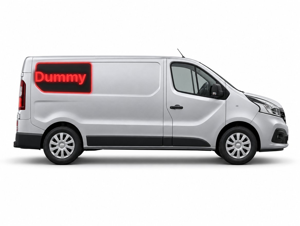 Right Privacy Rear Fixed SWB Dummy Glass for Renault Trafic (2014 onwards) / Vauxhall Vivaro (2014-2018) / Fiat Talento (2014 onwards) / Nissan Primastar (NV300, 2014 onwards)