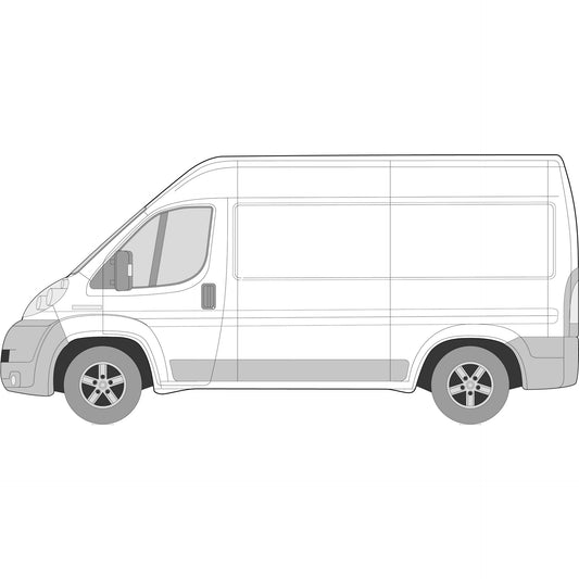 Left Privacy Front Opening SWB Glass for Peugeot Boxer (2006>) / Fiat Ducato (2006>) / Citroen Relay (2006>) / Vauxhall Movano (2021>)