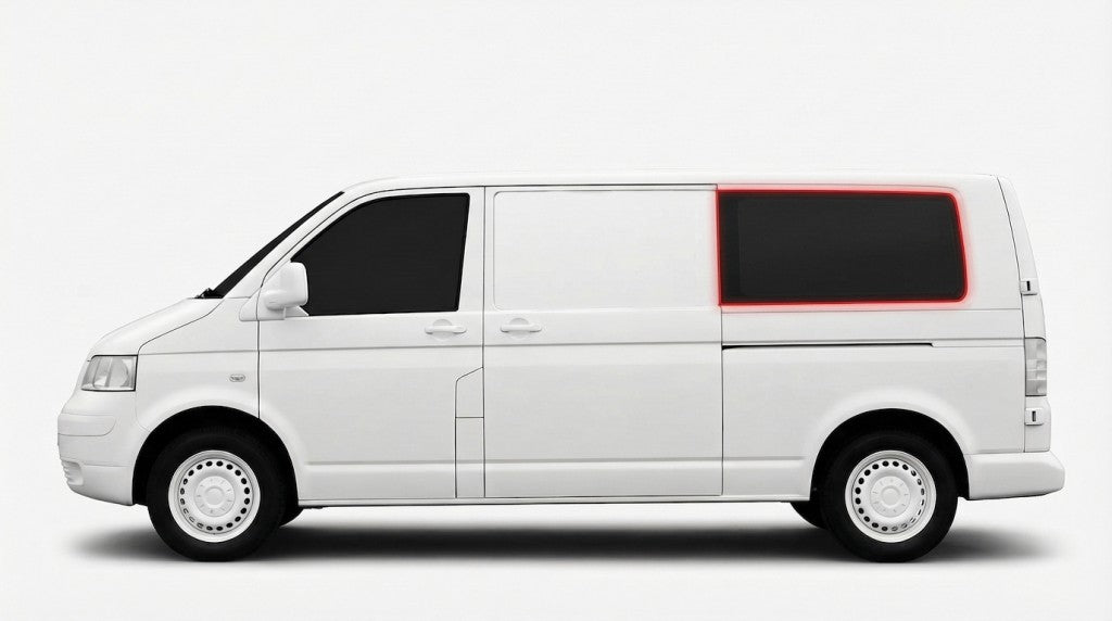Left Privacy Rear Fixed LWB Glass for VW Transporter T5 (2003-2016) / VW Transporter T6 (2016>)