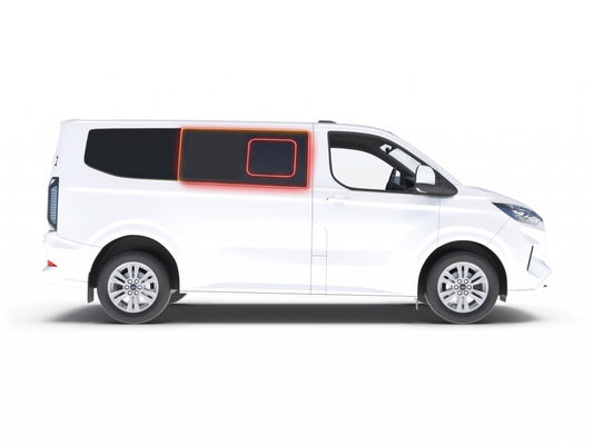 Right Privacy Front Opening Glass for VW Transporter T7 (2024>) / Ford Transit Custom (2024>)