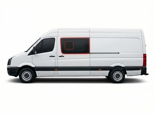 Left Privacy Front Opening LWB Glass for Mercedes Sprinter (2006-2018)