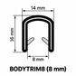8mm Edge Trim (per metre) for Sprinter, Vito, Vivaro 2014