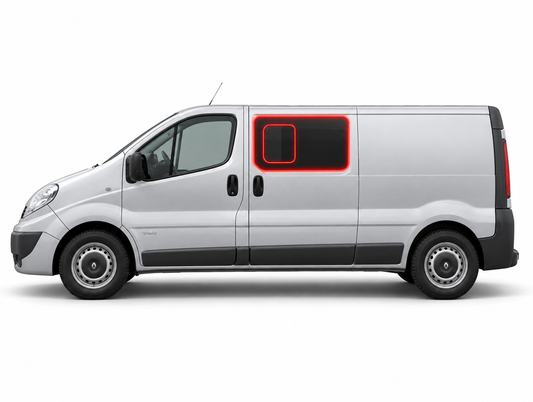Left Privacy Front Opening Glass for Renault Trafic / Vauxhall Vivaro / Nissan Primastar (2001-2013)