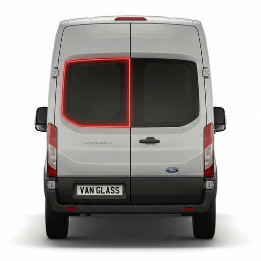 Left Privacy Barn Door Glass for Ford Transit MK8 (2014 onwards)