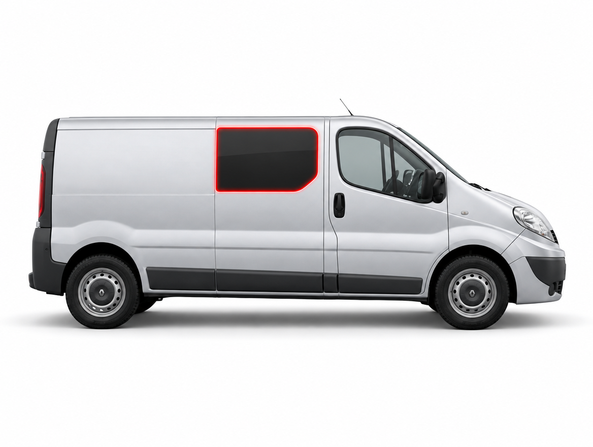Right Privacy Front Fixed Glass for Renault Trafic / Vauxhall Vivaro / Nissan Primastar (2001-2013)