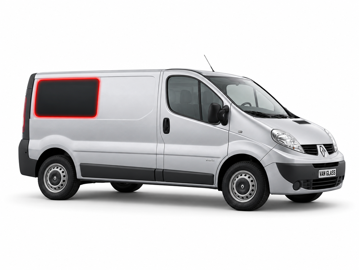Right Privacy Rear Fixed SWB Glass for Renault Trafic / Vauxhall Vivaro / Nissan Primastar (2001-2013)