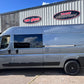 Left Privacy Front Opening MWB/LWB/XLWB (L2/3/4) Glass for Peugeot Boxer (2006>) / Fiat Ducato (2006>) / Citroen Relay (2006>) / Vauxhall Movano (2021>)