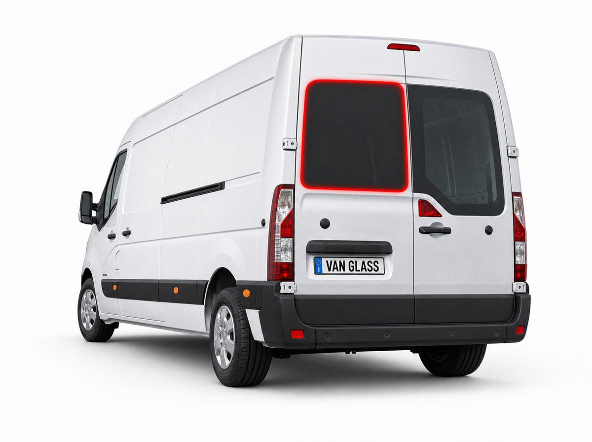 Left Privacy Back Door Glass for Renault Master (2010-2023) / Vauxhall Movano (2010-2021) / Nissan NV400 (2010 onwards) / Nissan Interstar (2022-2023)