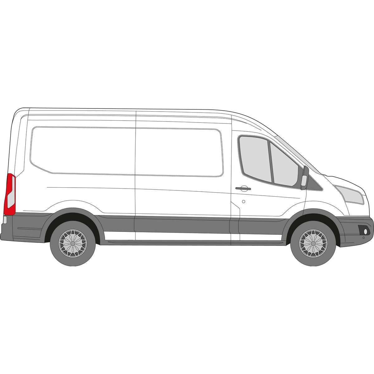 Right Privacy Front Opening Glass for Ford Transit (2014>)