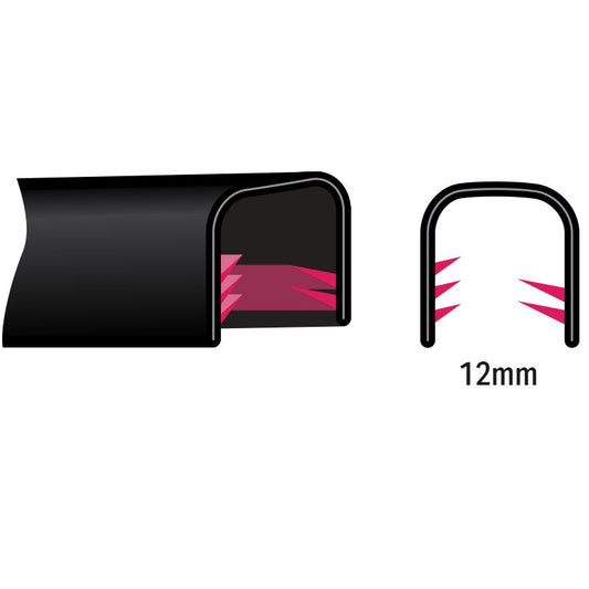 12mm Edge Trim for VW T5, Custom, Transit 2014, Caddy Maxi