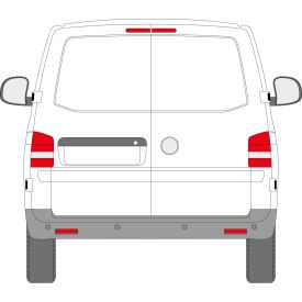 VW Transporter T5 2003 - 2016 Left Privacy Back Door Glass