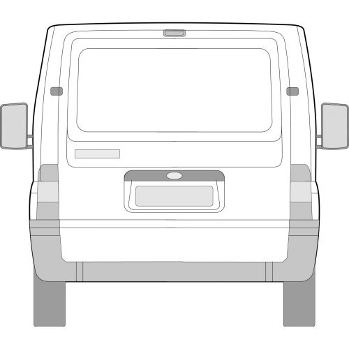 Old Shape Ford Transit 2000 2013 Swb Right Privacy Back Door