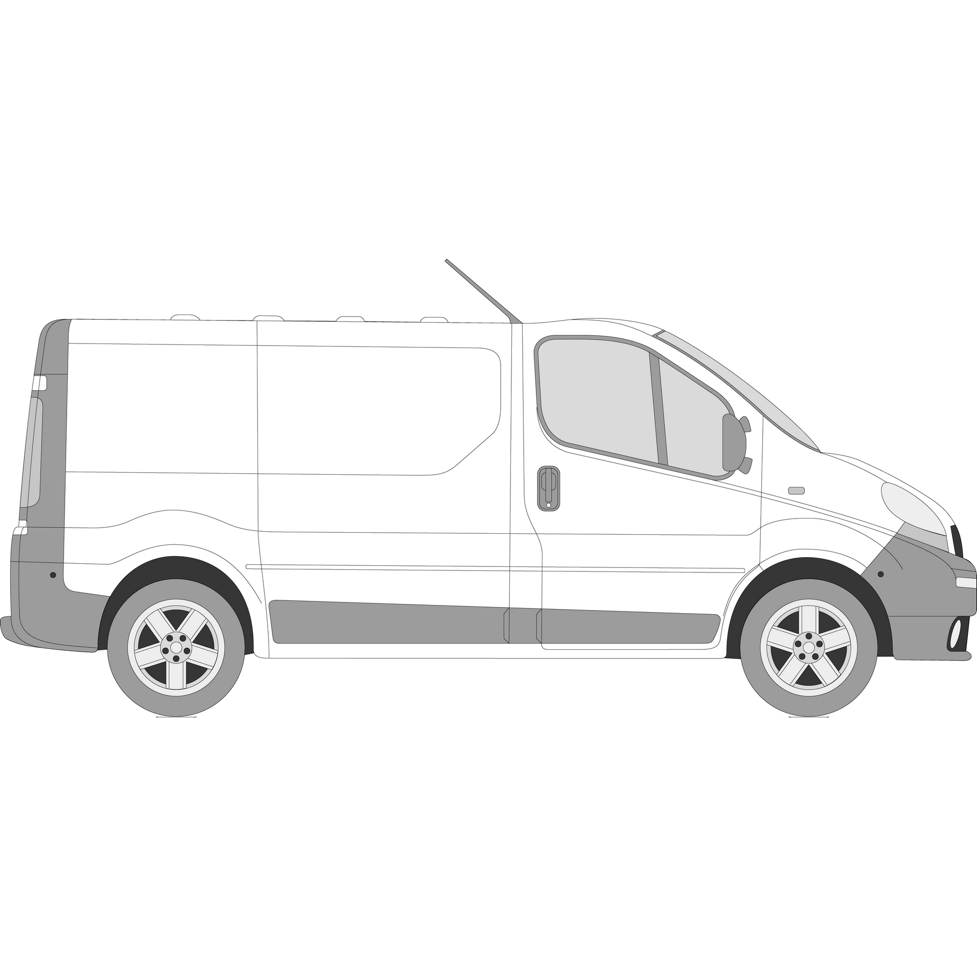 Vauxhall Vivaro 2001 - 2013 Right Privacy Front Fixed Glass